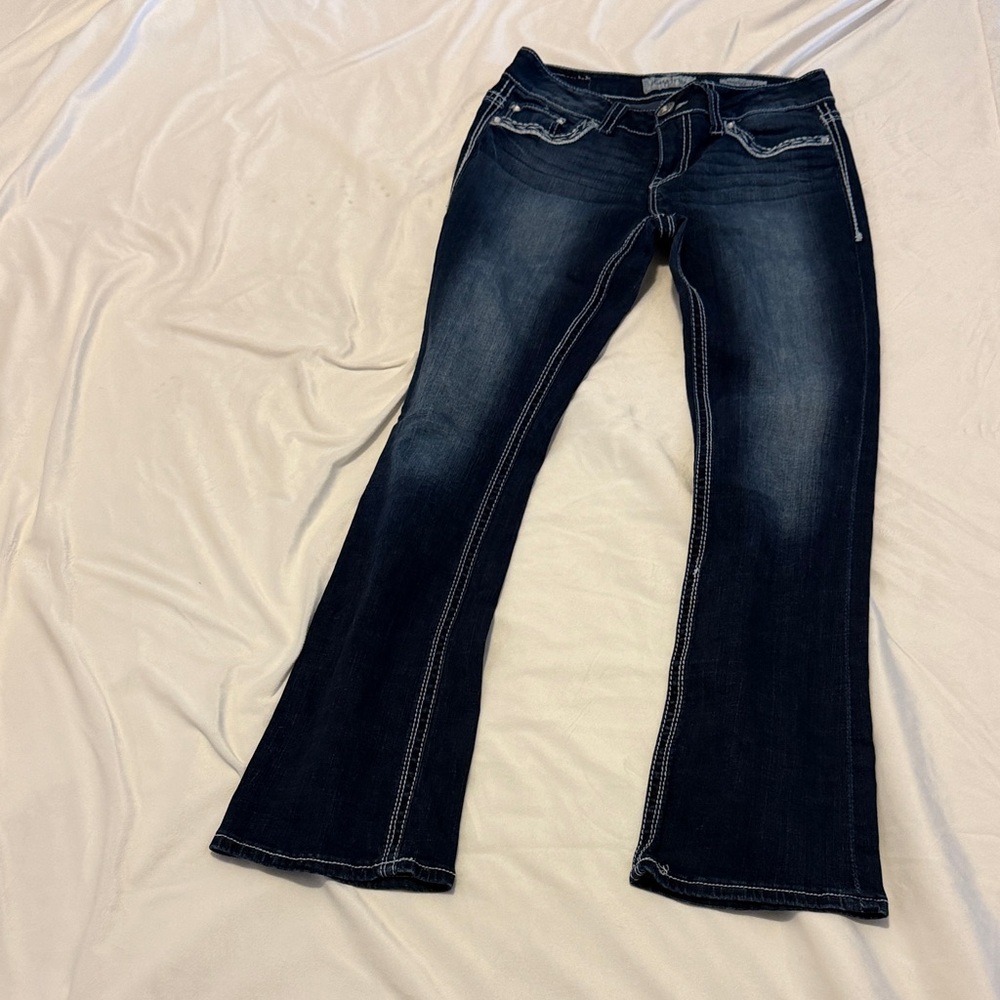 Daytrip Dark Indigo bootcut Jeans with Contrast Stitching